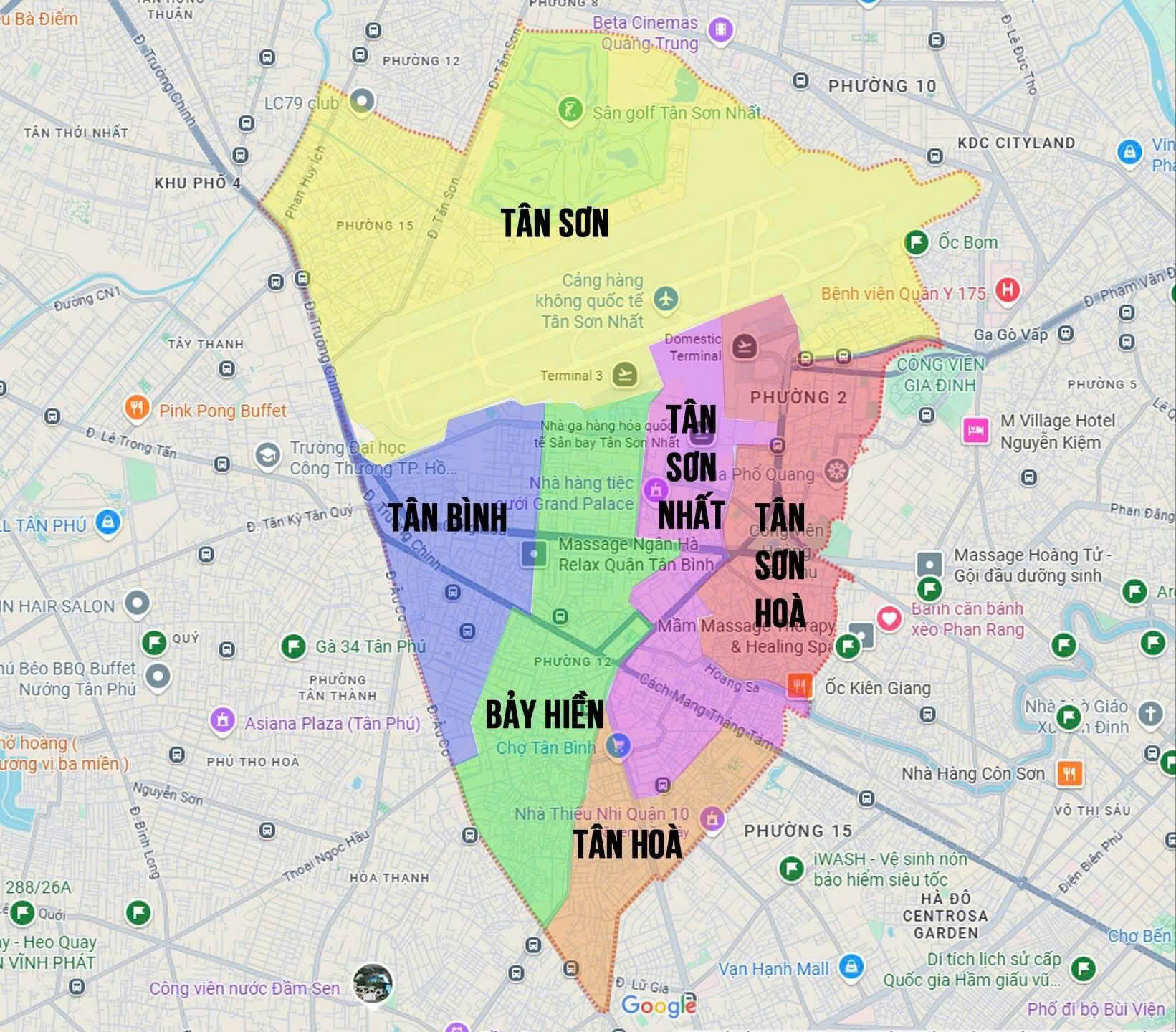 TÂN BÌNH  - CÁC PHƯỜNG MỚI